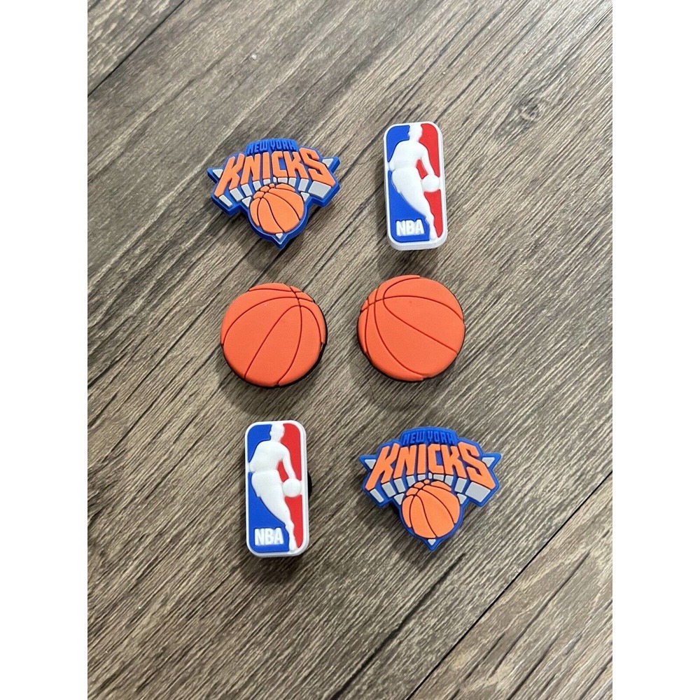 New York Knicks Basketball Team Sports Charm For Crocs Shoe Charms - 6 Pieces